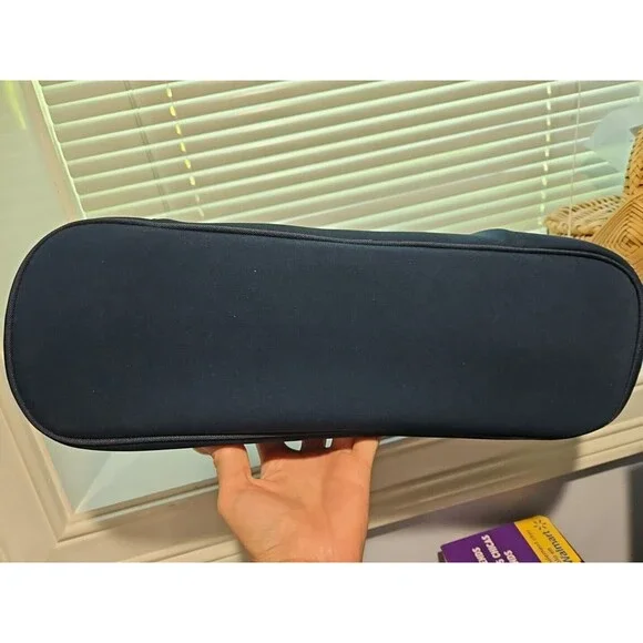 Nautical Anchors Navy Blue Tote with Elevated Zip Bottom Cooler NWTs - Picture 4 of 6